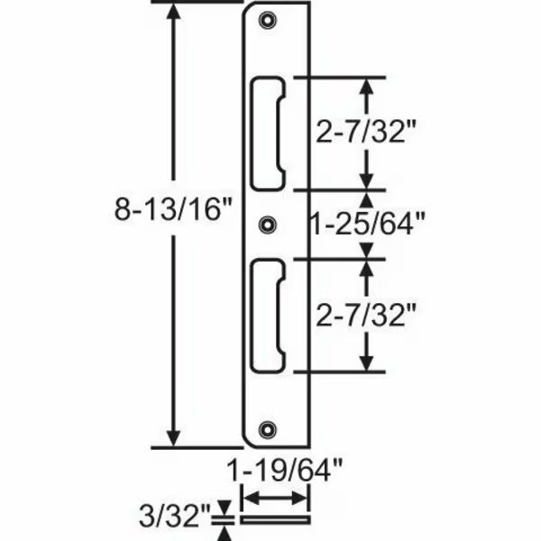 Latch and Deadbolt Strike, Strybuc, Mfr#: 850-2342311